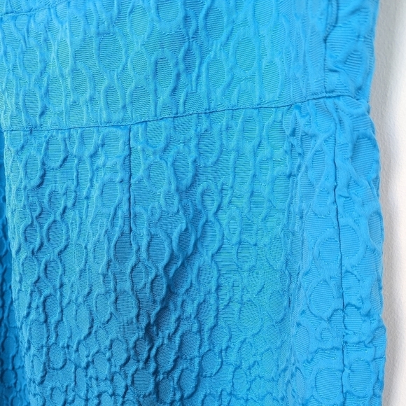 Studio I Sleeveless Textured Faux Wrap Shift Dress Lined Capri Aqua Blue- sz 24W - Picture 4 of 8